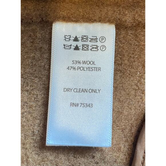 Rachel Zoe Wool Blend Coat Brown Belted Pockets Sz M Outdoor Winter Warm - Picture 10 of 12